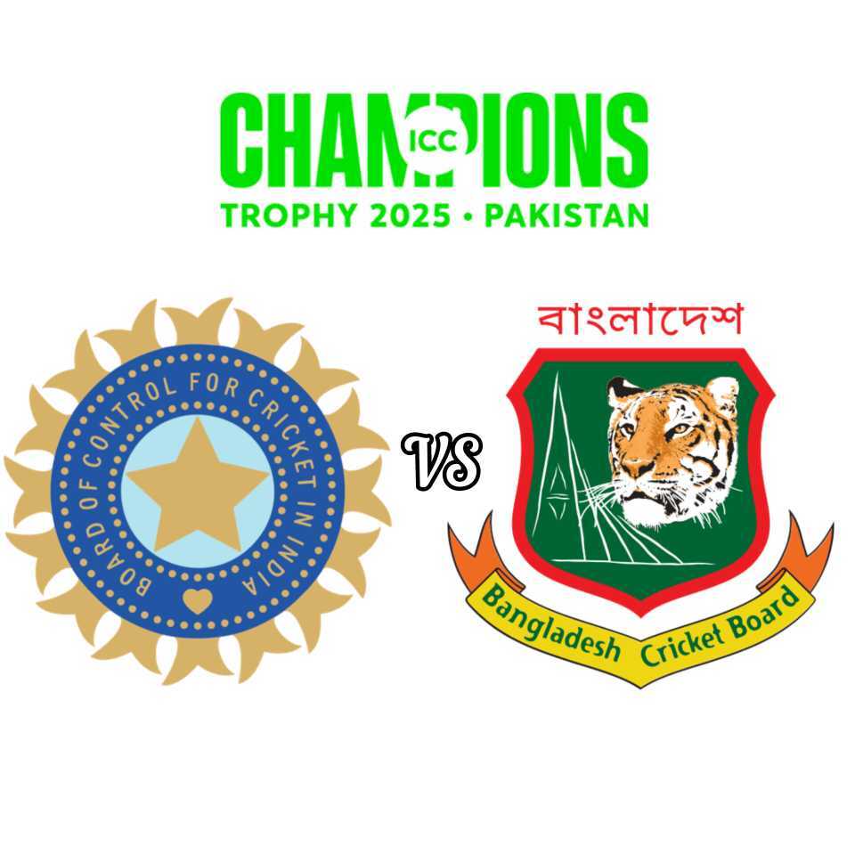 🇮🇳 vs 🇧🇩, Dubai, Group A, 2025 ICC Champions Trophy.